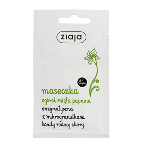 Ziaja Seria Ogórek maseczka enzymatyczna z mikrogranulkami każdy rodzaj skóry 7 ml