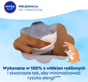 NIVEA BABY Soft&Cream chusteczki nawilżane biodegradowalne duo pack 2x57 sztuk