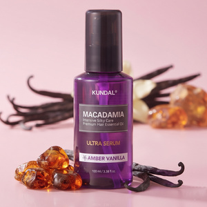 Kundal Macadamia Ultra Hair Serum regenerujące serum w olejku do włosów zniszczonych Amber Vanilla 100 ml
