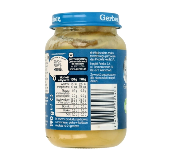 Gerber deserek po 6 miesiącu Owoce tropikalne z tapioką 190 g