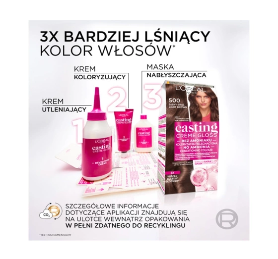 LOREAL CASTING CREME GLOSS FARBA DO WŁOSÓW 535 CZEKOLADA