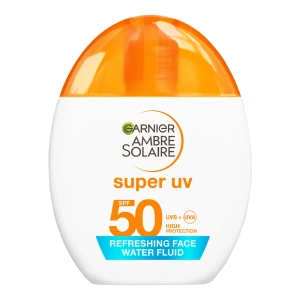 Garnier Ambre Solaire Super UV Refreshing Face Water Fluid SPF50 odświeżający fluid do twarzy z wysoką ochroną 40 ml