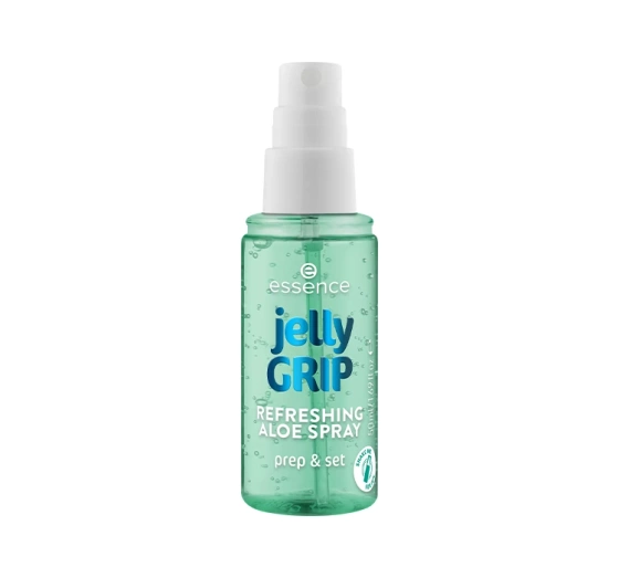 Essence Jelly Grip odświeżający spray utrwalający do makijażu o zapachu aloesu 50 ml