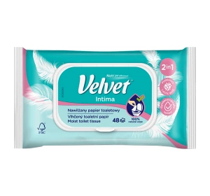 Velvet Intima nawilżany papier toaletowy 48 sztuk