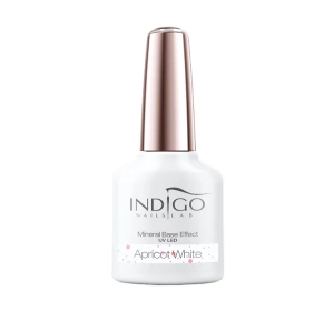 Indigo Mineral Base Effect lakier hybrydowy 2w1 mineralna baza z efektem Apricot White 7 ml