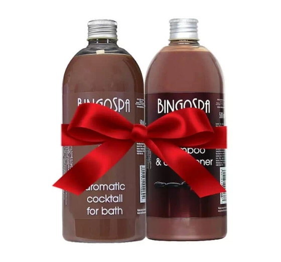 BINGOSPA Czekolada zestaw koktajl do kąpieli 500 ml + szampon z odżywką 500 ml