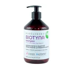Bioelixire Biotyna szampon wzmacniający do włosów cienkich, słabych i bez objętości 500 ml