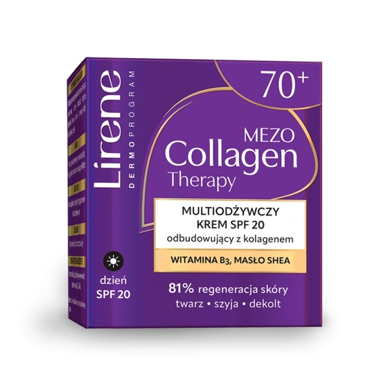 Lirene Mezo Collagen Therapy multiodżywczy krem na dzień 70+ SPF20 50 ml