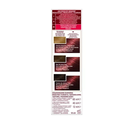 GARNIER COLOR SENSATION TRWAŁA FARBA DO WŁOSÓW 4.60 CIEMNA CZERWIEŃ