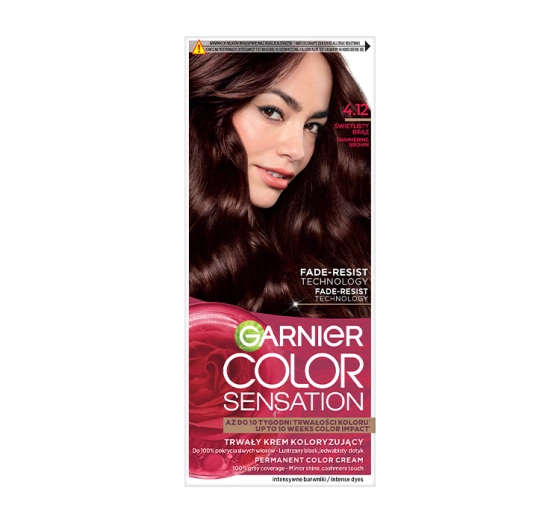 Garnier Color Sensation trwała farba do włosów 4.12 świetlisty brąz