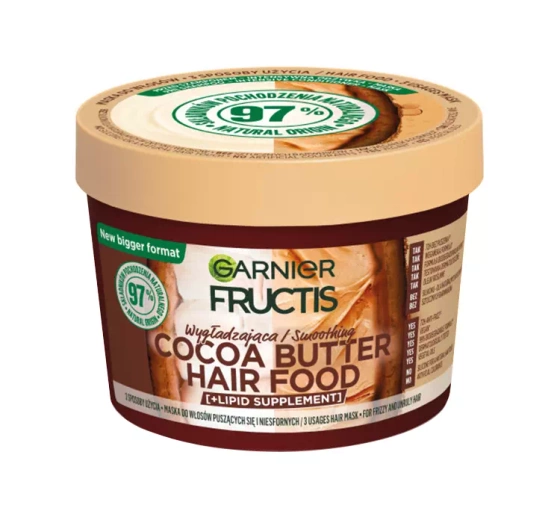 Garnier Fructis Hair Food Cocoa Butter wygładzająca maska do włosów niesfornych 400ml