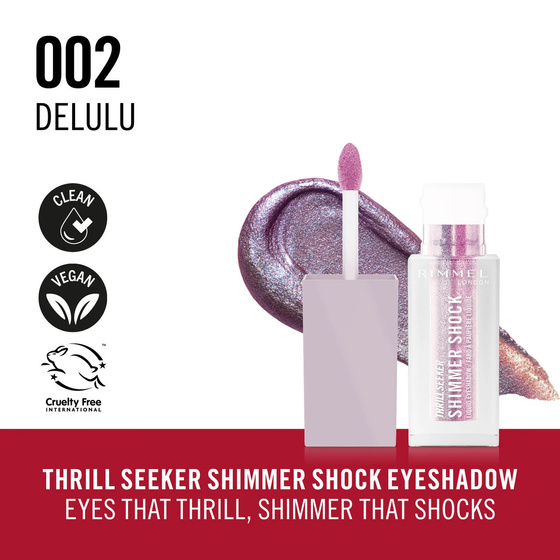 Rimmel Thrill Seeker Shimmer Shock cień do powiek w płynie 002 Delulu 3,5 ml