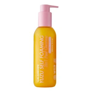 LalaRecipe Yuzu Self Foaming 3in1 Peel Cleanser oczyszczająca pianka do mycia twarzy z kwasami AHA, PHA i BHA 200 ml