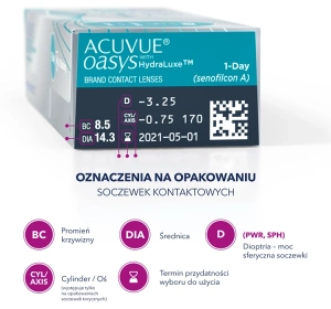 ACUVUE® OASYS 1-Day soczewki kontaktowe 30 sztuk 2.75 / 8.5