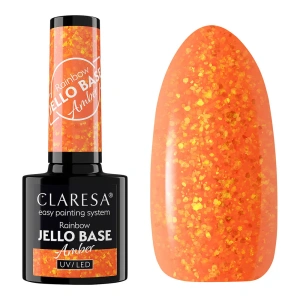 Claresa Rainbow Jello Base baza hybrydowa do paznokci Amber 5 g