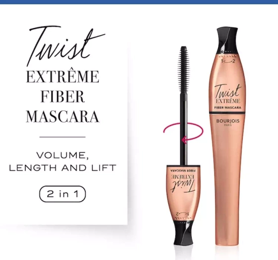 Bourjois Twist Extreme Fiber tusz do rzęs 24 Black 8ml