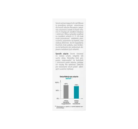 Biovax A + E serum wzmacniające do włosów 15ml