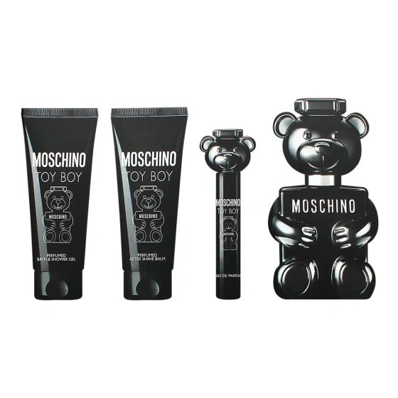 Moschino Toy Boy woda perfumowana spray 100 ml + 10 ml + balsam po goleniu 100 ml + żel pod prysznic 100 ml