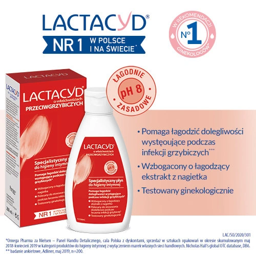 Lactacyd przeciwgrzybiczy płyn ginekologiczny do higieny intymnej 200ml