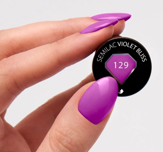 Semilac Unique lakier hybrydowy 129 Violet Bliss 7ml