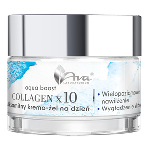 Ava Aqua Boost Collagen aksamitny kremo-żel do twarzy na dzień 50 ml
