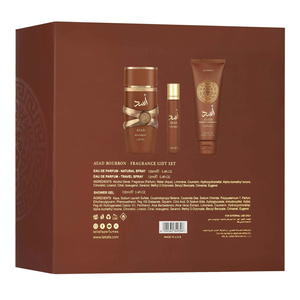 Lattafa Asad Bourbon woda perfumowana spray 100 ml + 12 ml + żel pod prysznic 100 ml