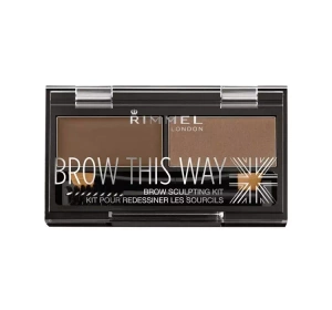 Rimmel Brow This Way zestaw do stylizacji brwi 002 Medium Brown 1,1g