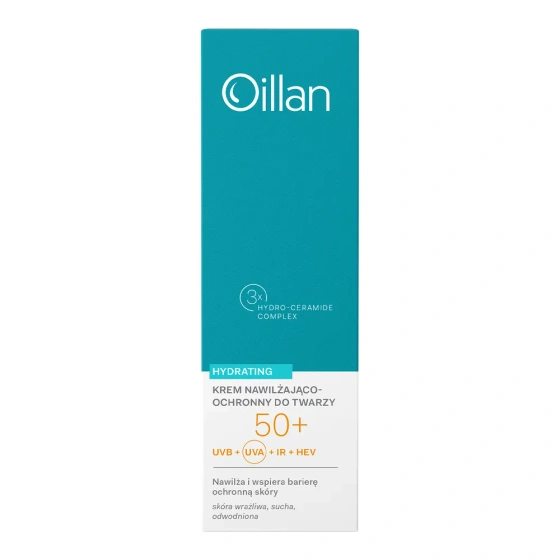Oillan Hydrating krem nawilżający do twarzy dla skóry suchej i wrażliwej SPF50+ 50 ml