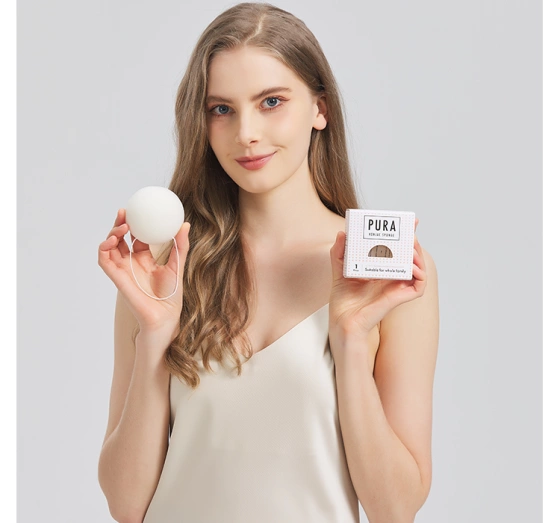 Sister Young Pura naturalna gąbka Konjac do mycia twarzy White