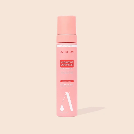Azure Tan Hydrating Watermelon Self Tan Mousse Medium to Dark samoopalająca pianka do ciała z wodą arbuzową baza uniwersalna 200 ml