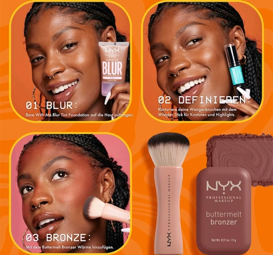 NYX Professional Makeup Buttermelt bronzer do twarzy w kompakcie 2.5 Butta Ballin 5 g