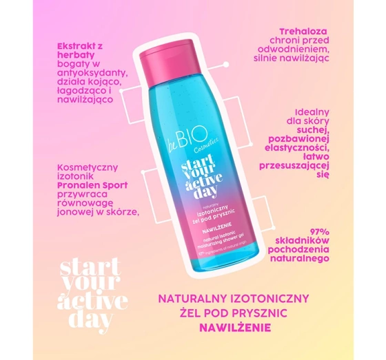 BeBio naturalny izotoniczny żel pod prysznic nawilżenie 400ml