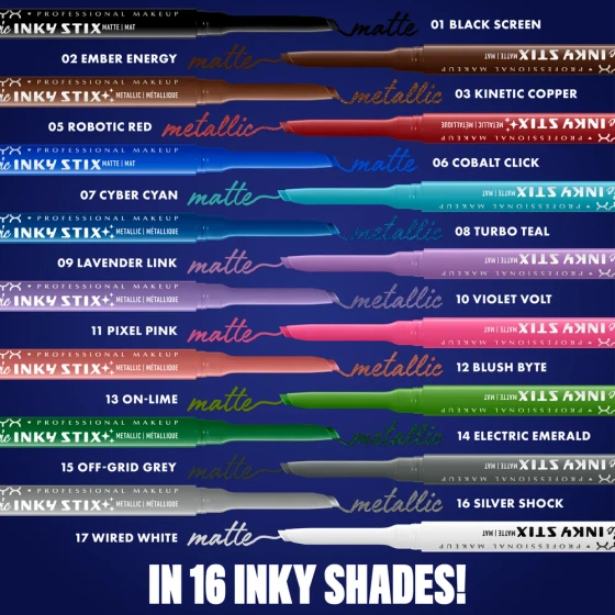 NYX Professional Makeup Epic Inky Stix wodoodporny kremowo-żelowy eyeliner w formie kredki do oczu o matowym wykończeniu 02 Ember Energy 0,1 g