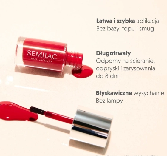 Semilac Nail Lacquer klasyczny lakier do paznokci 104 Cream Supreme 9 ml