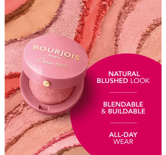 Bourjois Little Round Pot Blush wypiekany róż do policzków 17 Rose Tendresse 2,5g