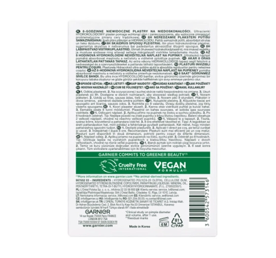 Garnier Pure Active plastry na niedoskonałości 22 sztuk