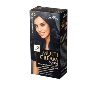 JOANNA MULTI CREAM COLOR FARBA DO WŁOSÓW 42 HEBANOWA CZERŃ