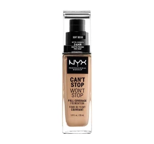 NYX Professional Makeup Can't Stop Won't Stop podkład kryjący 07.5 Soft Beige 30 ml