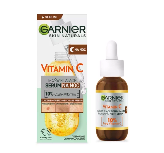 Garnier Vitamin C rozświetlające serum na noc 10% czystej witaminy C 30ml