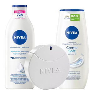 NIVEA zestaw dla kobiet woda toaletowa NIVEA Creme 30 ml + balsam Express Hydration 400 ml + żel pod prysznic Creme Soft 250 ml