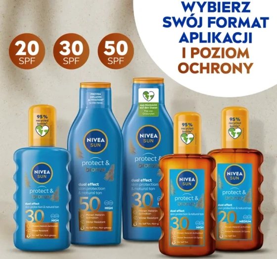 NIVEA SUN Protect & Bronze spray aktywujący opaleniznę SPF20 200ml