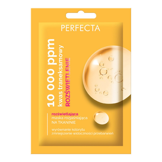 Perfecta 10 000 ppm rozświetlająca maska w płachcie z kwasem traneksamowym 20 ml