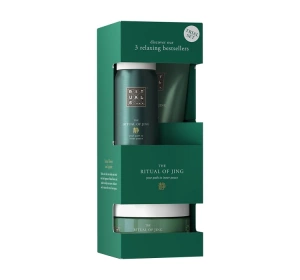 Rituals The Ritual Of Jing zestaw mini kosmetyków do ciała pianka do mycia 50 ml + scrub 125 g + krem do ciała 70 ml