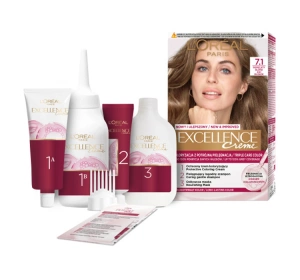 LOREAL EXCELLENCE CREME FARBA DO WŁOSÓW 7.1 POPIELATY BLOND