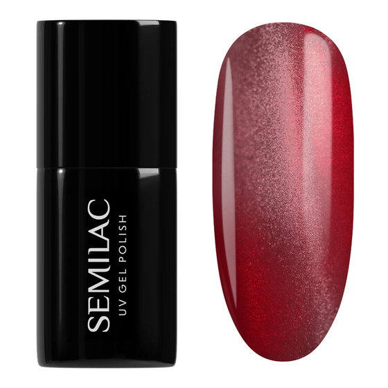 Semilac Her Aura lakier hybrydowy 736 Crimson Jelly Gloss 7 ml