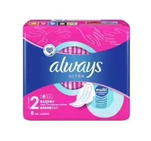 Always Ultra podpaski higieniczne ze skrzydełkami 2 Super 8 sztuk