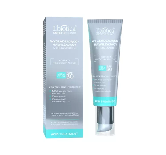 L'biotica Estetic Clinic Acid Treatment wygładzająco-nawilżający krem na dzień SPF30 35ml