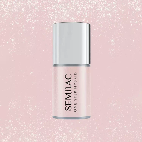 SEMILAC ONE STEP HYBRID LAKIER HYBRYDOWY UV S259 NAKED GLITTER BEIGE 5ML