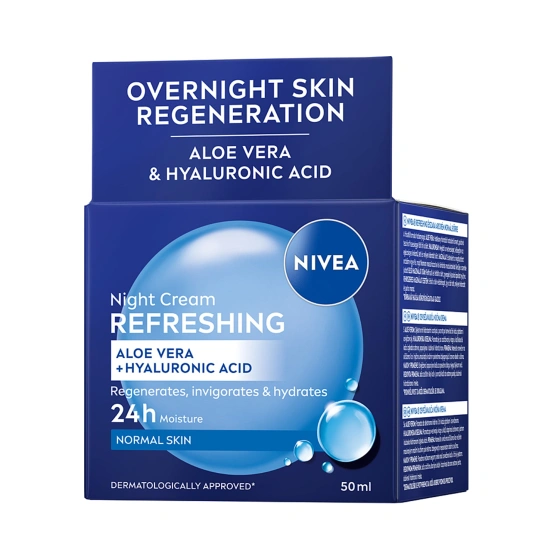 NIVEA 24h Nawilżenia odświeżający regenerujący krem na noc cera normalna 50 ml