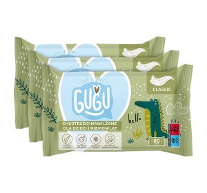Gugu Love & Care Classic chusteczki nawilżane 3 x 80 sztuk